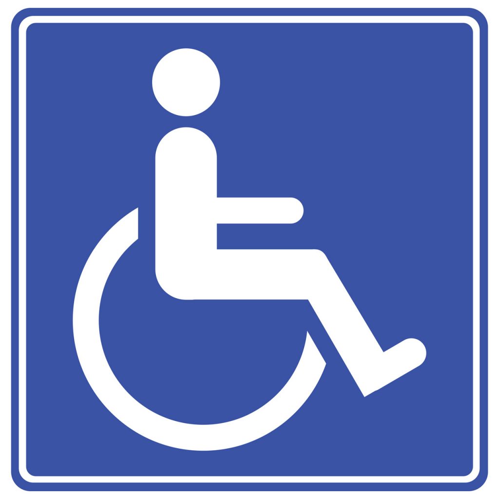 Disability support for veterans in Scotland: the blue badge scheme logo.